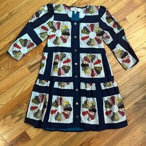 Sea NY girls size 6 patchwork dress excellent condition